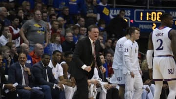 Kansas basketball HC Bill Self. (Photo by Ed Zurga/Getty Images)