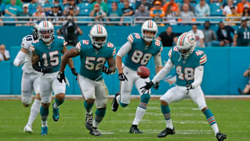 Miami Dolphins attempt onside kick (Photo by Joel Auerbach/Getty Images)