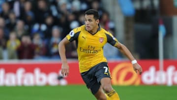 BURNLEY, ENGLAND - OCTOBER 02: Alexis Sanchez of Arsenal during the Premier League match between Burnley and Arsenal at Turf Moor on October 2, 2016 in Burnley, England. (Photo by Stuart MacFarlane/Arsenal FC via Getty Images)