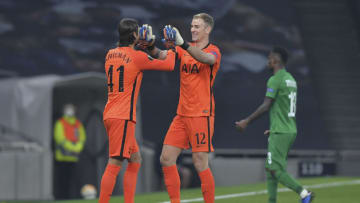 LONDON, ENGLAND - NOVEMBER 26: (BILD ZEITUNG OUT) Alfie Whiteman of Tottenham Hotspur and Joe Hart. (Photo by Vincent Mignott/DeFodi Images via Getty Images)
