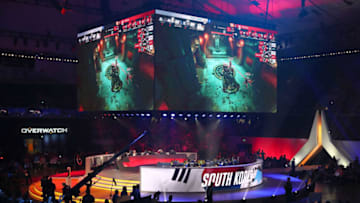 ANAHEIM, CA - November 4: Canada and South Korea compete during the Overwatch World Cup Final at BlizzCon 2017 at Anaheim Convention Center on November 3, 2017 in Anaheim, California. (Photo by Joe Scarnici/Getty Images)