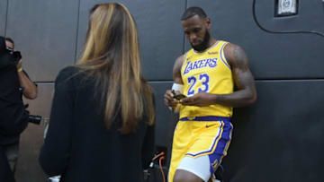 Los Angeles Lakers. (Photo by Frederic J. BROWN / AFP) (Photo credit should read FREDERIC J. BROWN/AFP via Getty Images)
