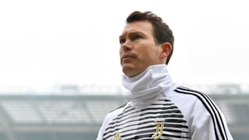 TURIN, ITALY - FEBRUARY 18: Stephan Lichtsteiner of Juventus looks on during the Serie A match between Torino FC and Juventus at Stadio Olimpico di Torino on February 18, 2018 in Turin, Italy. (Photo by Valerio Pennicino/Getty Images)