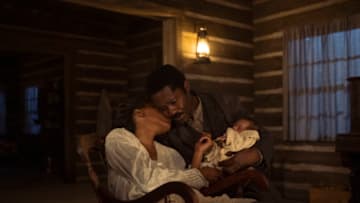 Lauren E. Banks as Jennie Reeves and David Oyelewo as Bass Reeves in Lawmen: Bass Reeves streaming on Paramount+, 2023. Photo Credit: Emerson Miller/Paramount+