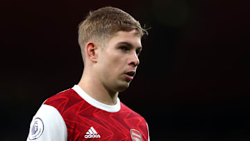 LONDON, ENGLAND - DECEMBER 26: Emile Smith Rowe of Arsenal during the Premier League match between Arsenal and Chelsea at Emirates Stadium on December 26, 2020 in London, England. The match will be played without fans, behind closed doors as a Covid-19 precaution. (Photo by Chloe Knott - Danehouse/Getty Images)