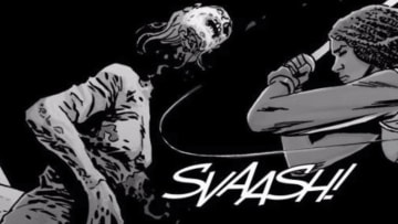 Michonne and a walker - The Walking Dead issue 170, Image Comics and Skybound