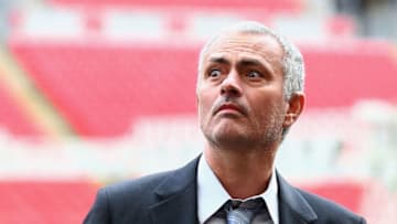 LONDON, ENGLAND - FEBRUARY 01: Former Chelsea manager Jose Mourinho looks on after a press conference by FIFA Presidential candidate Gianni Infantino at Wembley Stadium on February 1, 2016 in London, England. (Photo by Clive Rose/Getty Images)