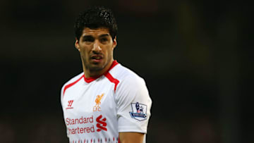 LONDON, ENGLAND - MAY 05: Luis Suarez of Liverpool looks on during the Barclays Premier League match between Crystal Palace and Liverpool at Selhurst Park on May 5, 2014 in London, England. (Photo by Clive Rose/Getty Images)