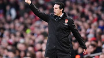 LONDON, ENGLAND - DECEMBER 08: Unai Emery, Manager of Arsenal reacts during the Premier League match between Arsenal FC and Huddersfield Town at Emirates Stadium on December 8, 2018 in London, United Kingdom. (Photo by Justin Setterfield/Getty Images)