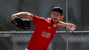 FT. MYERS, FL - MARCH 1: Chris Sale #41 of the Boston Red Sox throws before a Grapefruit League game against the Atlanta Braves on March 1, 2020 at jetBlue Park at Fenway South in Fort Myers, Florida. (Photo by Billie Weiss/Boston Red Sox/Getty Images)