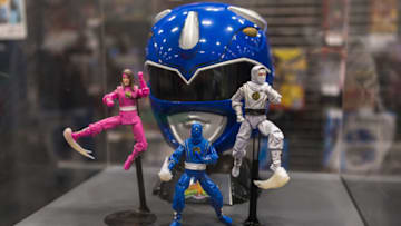 MADRID, SPAIN - NOVEMBER 05: Power Rangers helmet at the Madrid Cómic Pop Up 2022 at Ifema on November 05, 2022 in Madrid, Spain. (Photo by David Benito/Getty Images)