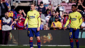 Frenkie de Jong of FC Barcelona, Ansu Fat (Photo by David S. Bustamante/Soccrates/Getty Images)