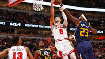 Zach LaVine vs Utah Jazz (Kamil Krzaczynski-USA TODAY Sports)