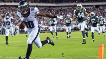 Sep 1, 2016; Philadelphia, PA, USA; Philadelphia Eagles wide receiver Paul Turner (80) scores on a 71 yard punt return against the New York Jets during the second quarter at Lincoln Financial Field. Mandatory Credit: Bill Streicher-USA TODAY Sports