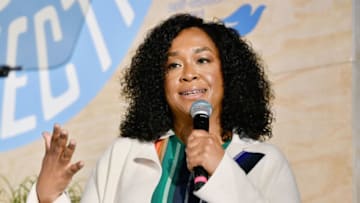 LOS ANGELES, CA - OCTOBER 06: Shonda Rhimes speaks onstage during Dove's Launch of "Girl Collective"? - The First Ever Dove Self-Esteem Project Mega-Event on October 6, 2018 in Los Angeles, California. (Photo by Emma McIntyre/Getty Images for Unilever/Dove)
