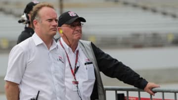 Derrick Walker (right) at Indianapolis Motor Speedway. Photo Credit: Joe Skibinski/Courtesy of IndyCar