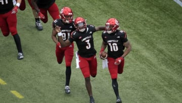 Malik Cunningham, Louisville football (Photo by Andy Lyons/Getty Images)