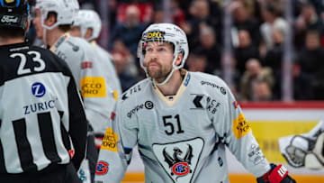 LAUSANNE, SWITZERLAND - FEBRUARY 18: #51 David Desharnais formerly of Montreal Canadiens. (Photo by RvS.Media/Monika Majer/Getty Images)