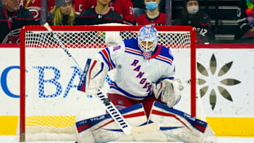 New York Rangers goaltender Alexandar Georgiev (40) Mandatory Credit: James Guillory-USA TODAY Sports