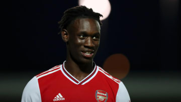 BARNET, ENGLAND - JULY 24: Folarin Balogun of Arsenal walks off the pitch after the Pre-Season Friendly match between Barnet and Arsenal at The Hive on July 24, 2019 in Barnet, England. (Photo by Jack Thomas/Getty Images)