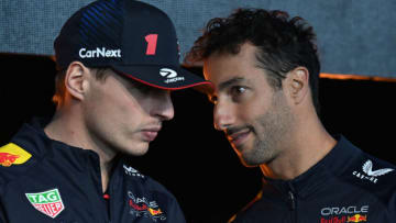 Max Verstappen, Daniel Ricciardo, Red Bull, Formula 1 (Photo by ED JONES/AFP via Getty Images)