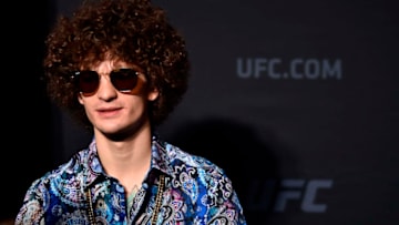 LAS VEGAS, NV - MARCH 01: Sean O'Malley interacts with the media during the UFC 222 Ultimate Media Day at MGM Grand Hotel