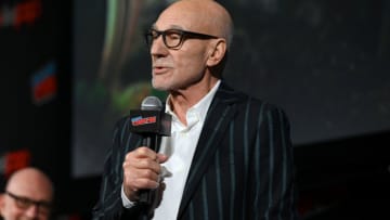 NEW YORK, NEW YORK - OCTOBER 05: Sir Patrick Stewart speaks onstage during the Star Trek Universe panel New York Comic Con at the Hulu Theater at Madison Square Garden on October 05, 2019 in New York City. (Photo by Ilya S. Savenok/Getty Images for ReedPOP )