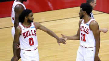 Coby White, Thaddeus Young, Chicago Bulls Mandatory Credit: Carmen Mandato/Pool Photo-USA TODAY Sports