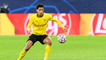 Jude Bellingham of Borussia Dortmund controls the ball. (Photo by Alex Gottschalk/DeFodi Images via Getty Images)