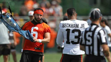 Browns quarterback Baker Mayfield and receiver Odell Beckham Jr. have been putting in extra work together.main