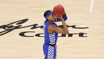 Kentucky wing Brandon Boston Jr. shoots the ball. (Photo by Andy Lyons/Getty Images)