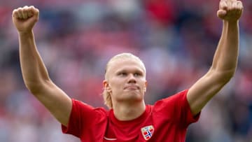 Norway's forward Erling Braut Haaland (Photo by JAVAD PARSA/NTB/AFP via Getty Images)