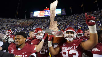 Arkansas football looks to improve its standing in the latest CFP rankings (Kirby Lee-USA TODAY Sports)