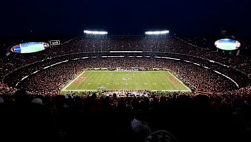 KANSAS CITY, MISSOURI - JANUARY 20: A general view as the New England Patriots take on the Kansas City Chiefs during the AFC Championship Game at Arrowhead Stadium on January 20, 2019 in Kansas City, Missouri. (Photo by Jason Hanna/Jason Hanna)