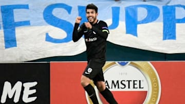 MALMO, SWEDEN - NOVEMBER 29 : Alejandro Pozuelo midfielder of Genk celebrates scoring a goal during the UEFA Europa League, Group Stage - Group 1 match between Malmo FF and KRC Genk on November 29, 2018 in Malmo, Sweden, 29/11/2018 ( Photo by Peter De Voecht / Photonews via Getty Images)