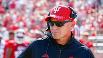 BLOOMINGTON, IN - SEPTEMBER 23: Head coach Tom Allen of the Indiana Hoosiers is seen during the game against the Georgia Southern Eagles at Memorial Stadium on September 23, 2017 in Bloomington, Indiana. (Photo by Michael Hickey/Getty Images)