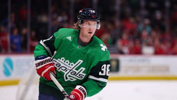 Rasmus Sandin, Washington Capitals (Photo by Scott Taetsch/Getty Images)