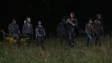 Melissa McBride as Carol Peletier, Norman Reedus as Daryl Dixon, Danai Gurira as Michonne - The Walking Dead _ Season 10, Episode 3 - Photo Credit: Jackson Lee Davis/AMC