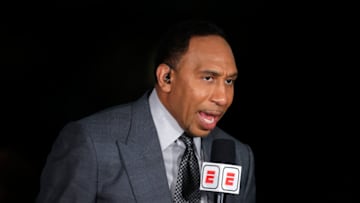 MILWAUKEE, WISCONSIN - JULY 11: ESPN analyst Stephen A. Smith during Game Three of the NBA Finals between the Milwaukee Bucks and the Phoenix Suns at Fiserv Forum on July 11, 2021 in Milwaukee, Wisconsin. NOTE TO USER: User expressly acknowledges and agrees that, by downloading and or using this photograph, User is consenting to the terms and conditions of the Getty Images License Agreement. (Photo by Justin Casterline/Getty Images)
