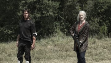 Norman Reedus as Daryl Dixon, Melissa McBride as Carol Peletier - The Walking Dead _ Season 11, Episode 14 - Photo Credit: Jace Downs/AMC