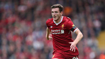 LIVERPOOL, ENGLAND - AUGUST 19: Andrew Robertson of Liverpool during the Premier League match between Liverpool and Crystal Palace at Anfield on August 19, 2017 in Liverpool, England. (Photo by Robbie Jay Barratt - AMA/Getty Images)