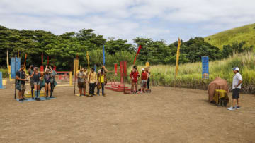 "I Don't Like Having Snakes Around" - Jeff Probst addresses the three tribes on the fourth episode of SURVIVOR 35, themed Heroes vs. Healers vs. Hustlers, airing Wednesday, October 18 (8:00-9:00 PM, ET/PT) on the CBS Television Network. Photo: Robert Voets/CBS ÃÂ©2017 CBS Broadcasting Inc. All Rights Reserved