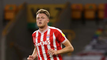 WOLVERHAMPTON, ENGLAND - SEPTEMBER 17: Harry Souttar the head coach / manager of Stoke City during the Carabao Cup Second Round match between Wolverhampton Wanderers and Stoke City at Molineux on September 17, 2020 in Wolverhampton, England. (Photo by Matthew Ashton - AMA/Getty Images)