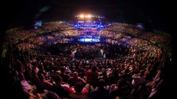 Nov 7, 2015; Sao Paulo, Brazil; General view of the octagon before the fight between Fabio Maldonado and Corey Anderson during UFC Fight Night at Ibirapuera Gymnasium. Mandatory Credit: Jason Silva-USA TODAY Sports