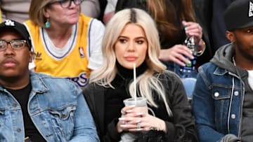 LOS ANGELES, CALIFORNIA - JANUARY 13: Khloe Kardashian attends a basketball game between the Los Angeles Lakers and the Cleveland Cavaliers at Staples Center on January 13, 2019 in Los Angeles, California. (Photo by Allen Berezovsky/Getty Images)