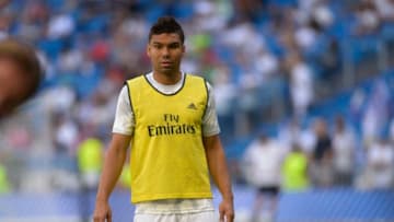 Casemiro of Real Madrid during a match between Real Madrid vs Granada Club de Fútbol for Spanish League at Santiago Bernabéu Stadium on October 5, 2019 in Madrid, Spain. (Photo by Patricio Realpe/ChakanaNews)