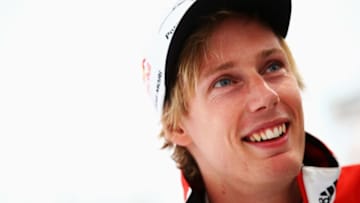 LE MANS, FRANCE - JUNE 16: Brendon Hartley of New Zealand and Porsche Team is interviewed at a media session prior to qualifying for the Le Mans 24 Hour race at the Circuit de la Sarthe on June 16, 2016 in Le Mans, France. (Photo by Ker Robertson/Getty Images)