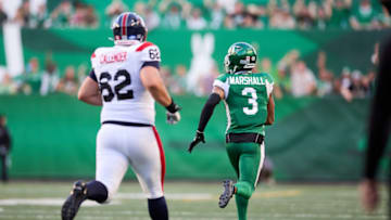 Auburn football fans got excited for Nick Marshall's pick-six for the Saskatchewan Roughriders in a 41-20 victory over the Montreal Alouettes in the CFL (Photo by Brent Just/Getty Images)