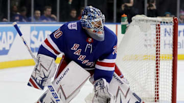 NEW YORK, NY - FEBRUARY 25: Henrik Lundqvist (Photo by Elsa/Getty Images)