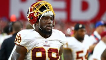 Oct 12, 2014; Glendale, AZ, USA; Washington Redskins linebacker Brian Orakpo (98) against the Arizona Cardinals at University of Phoenix Stadium. The Cardinals defeated the Redskins 30-20. Mandatory Credit: Mark J. Rebilas-USA TODAY Sports